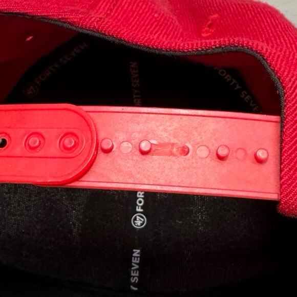 Windy City Bulls 47 Brand Snapback Hat-Adjustable Red Eastern Conference Patch - Picture 7 of 8